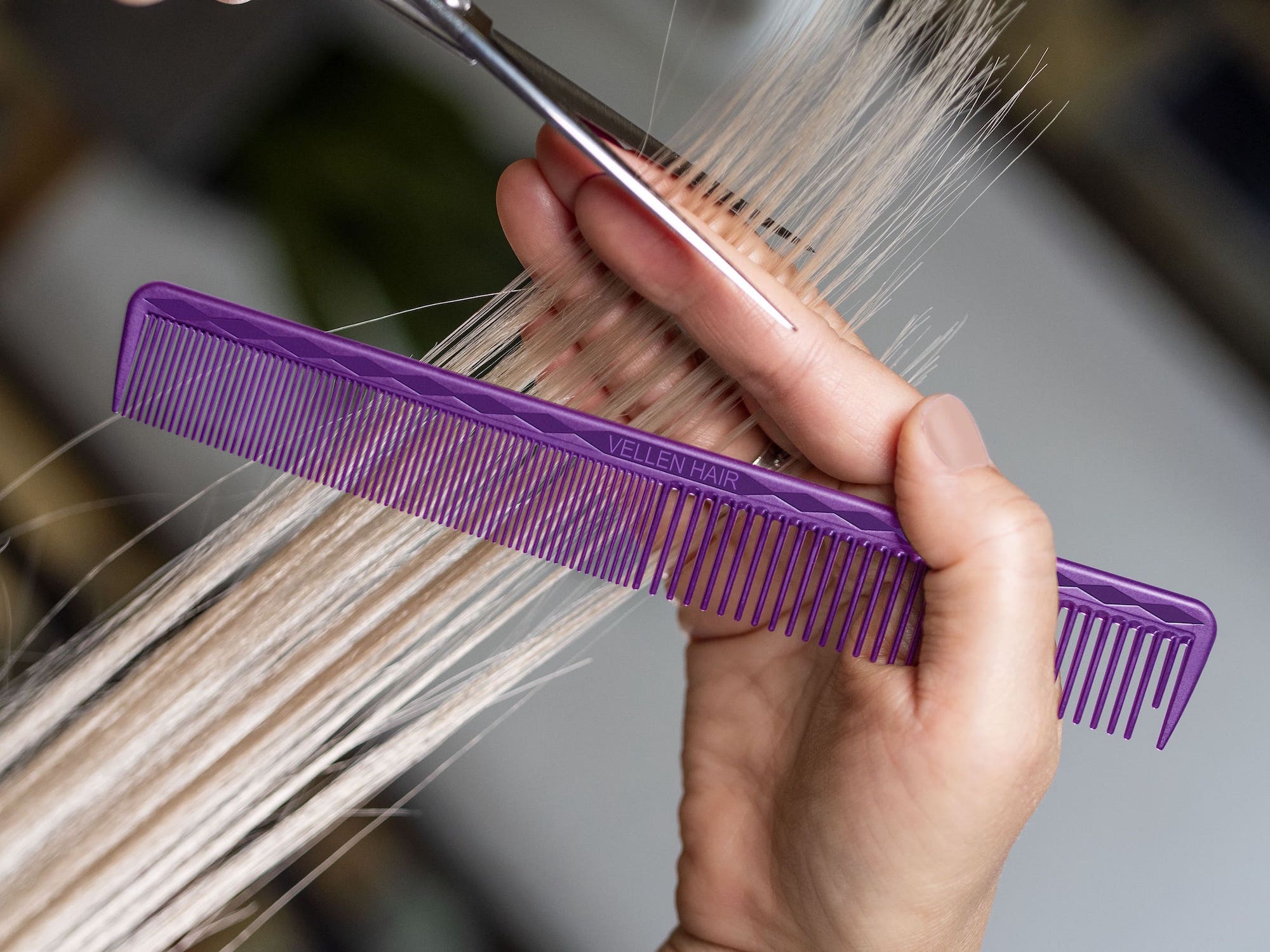 Vellen Hair® Ultimate Cutting Comb - VH202 - 17.8 cm / 7 inch - Purple