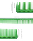 Vellen Hair® Ultimate Cutting Comb - VH202 - 17.8 cm / 7 inch - Green Transparent