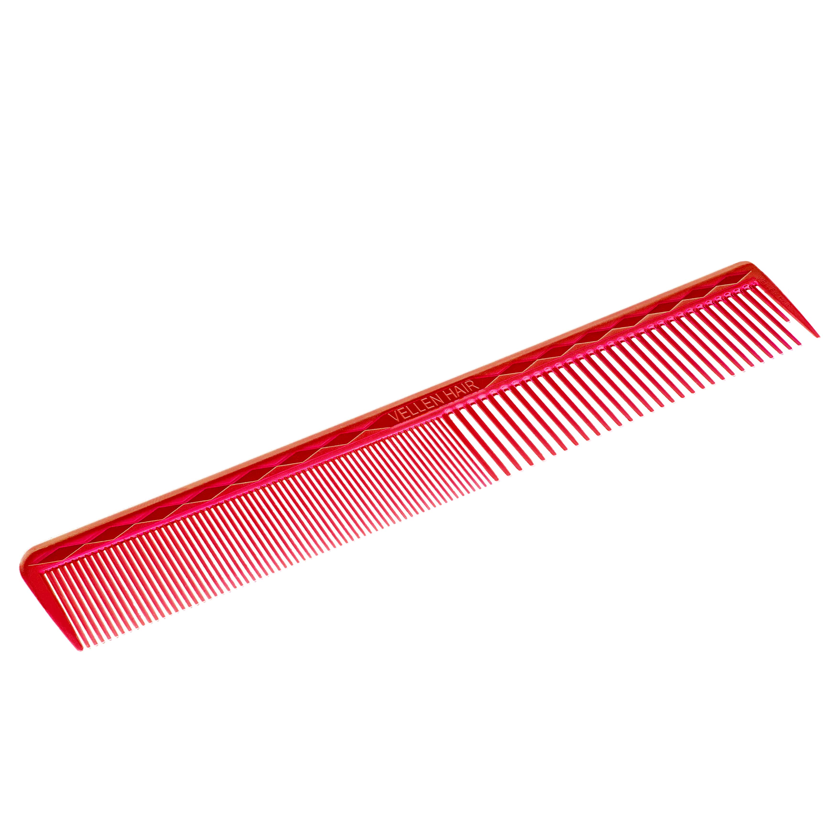 Vellen Hair® Ultimate Cutting Comb - VH202 - 17.8 cm / 7 inch - red transparent