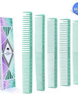 Vellen Hair® Ultimate Cutting Combs 5 Different Sizes - Mint