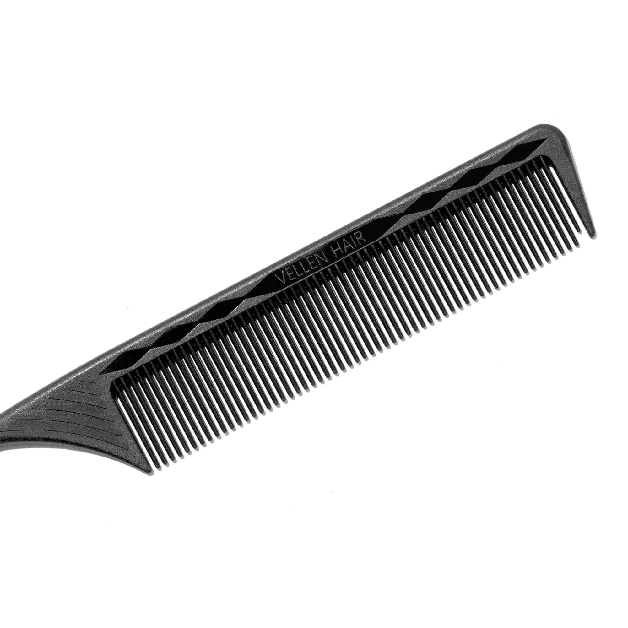 VELLEN HAIR® ULTIMATE PIN TAIL COMBS 3 PACK - BLACK